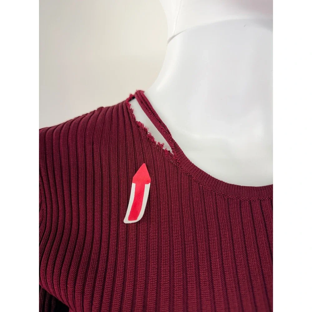 Adam Lippes x RTR Geo Knit Midi Dress Size S SEE FLAW